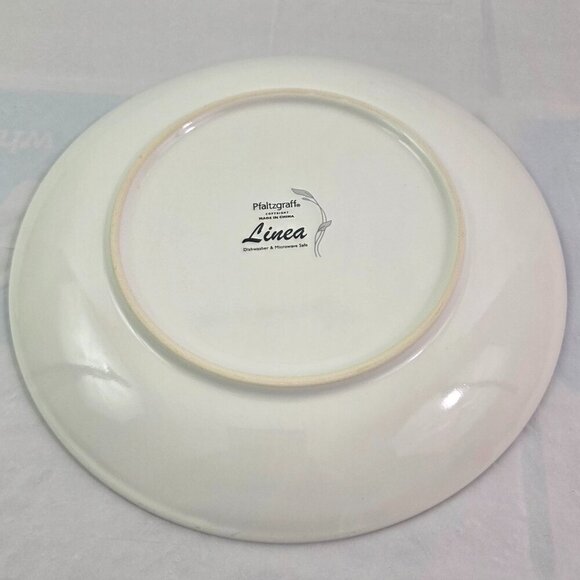 Pfaltzgraff Linea Grey on White Floral Coup Salad Luncheon Plates – Set of 3 - Picture 13 of 14